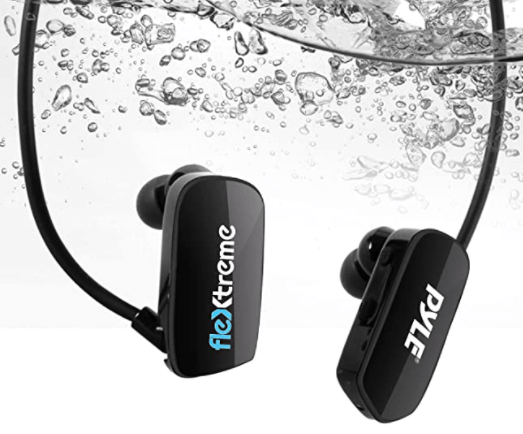 Pyle Flextreme MP3 Player Bluetooth Waterproof Headphones: (Best Headphones for Swimming for Budget Buyers)